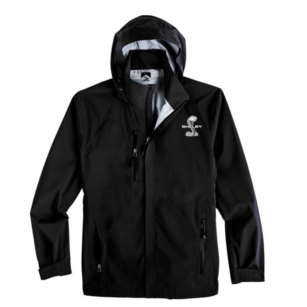 SHELBY Black Hooded Raincoat for Men